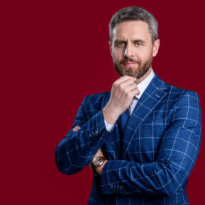 Stylish businessman wearing suit