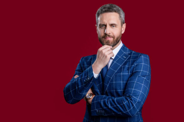 Stylish businessman wearing suit